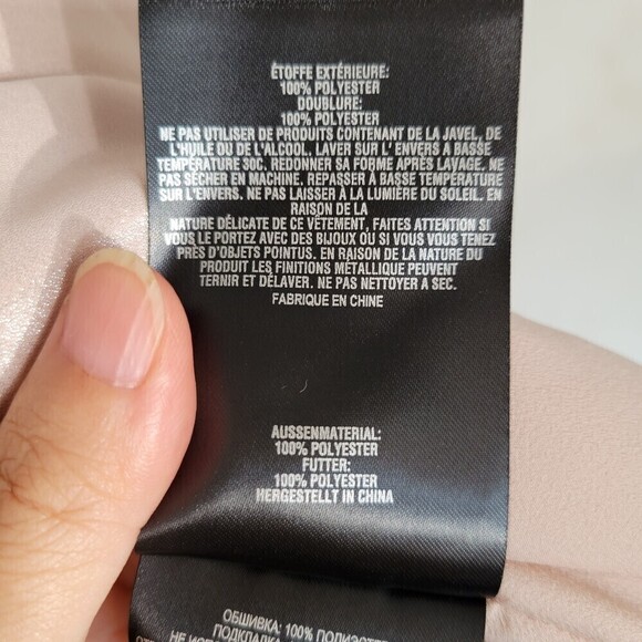 NEW Ted Baker London Pink Shimmery A-Line Gold Zipper Back Midi Modest Skirt 2 - Picture 10 of 12